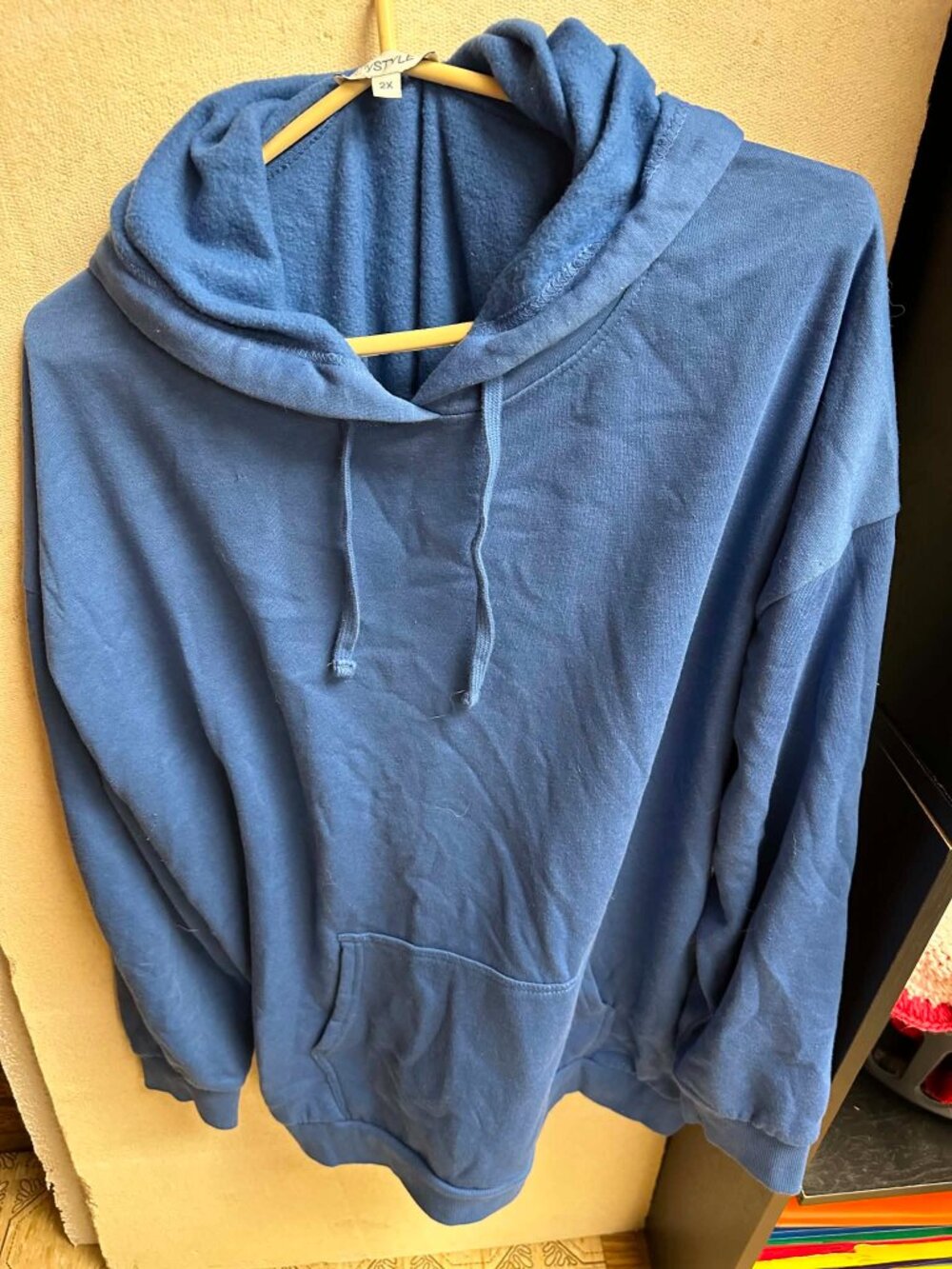 My Style blue sweater with hood